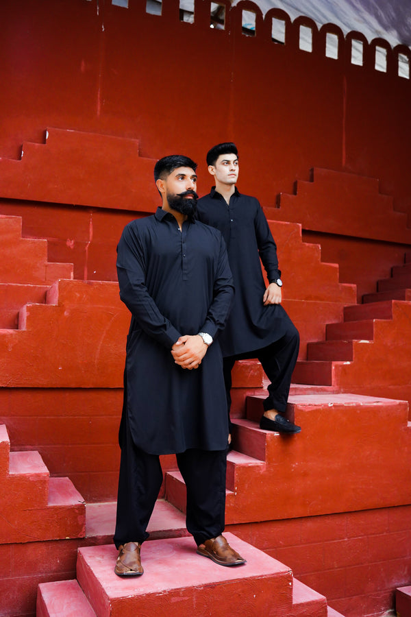 Black - Shalwar Qameez - SQSFBL7114