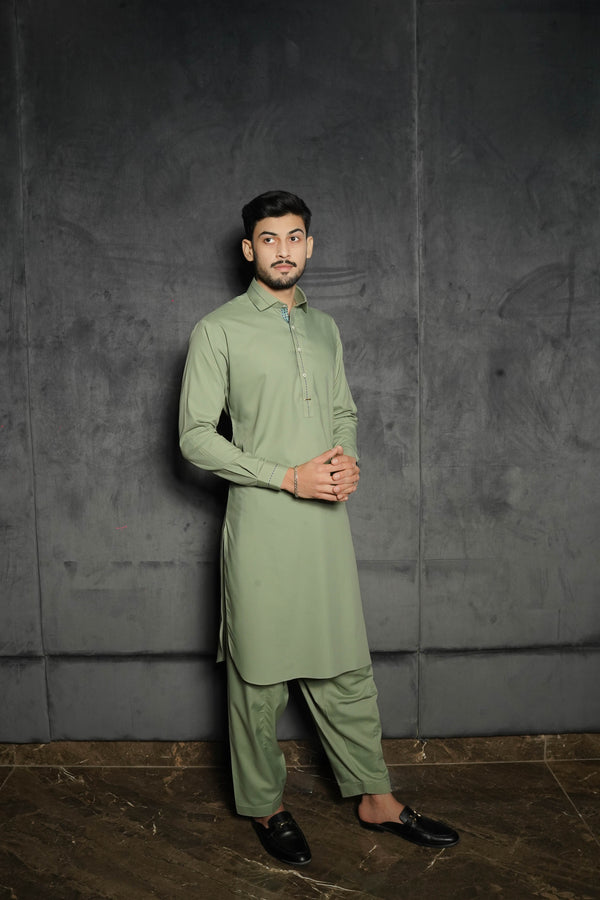 Pastel Green | SQ-D4/13 | Shalwar Qameez