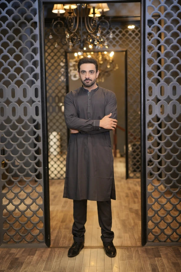 Charcoal | Kurta Trouser | Blended KT-D1-10